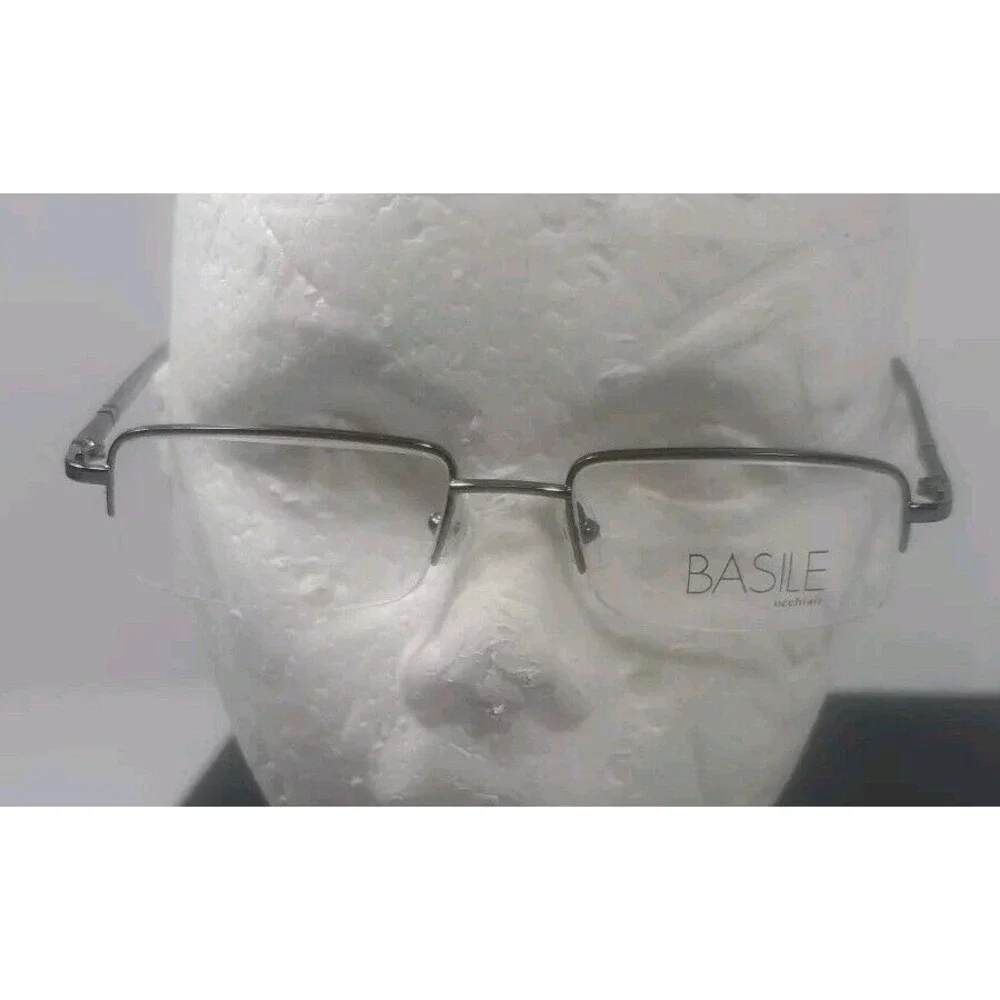 NEW BASILE Occhiali 9306 SILVER EYEGLASSES Sunglasses FRAMES COL 20 49/18 Italy‎